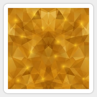 Abstract gold triangle geometrical background Sticker